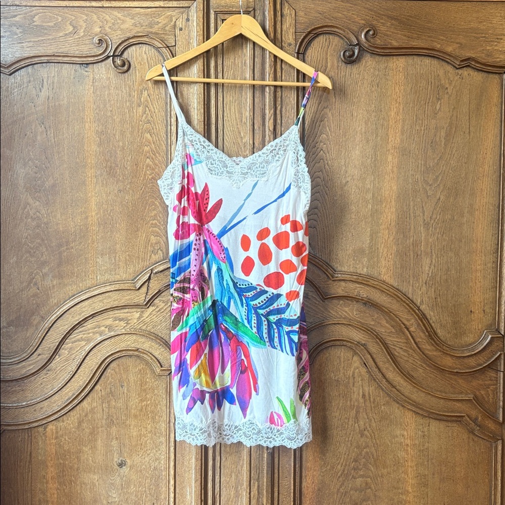 Soma Floral Cool Nights Lace Trim Cami Slip - Picture 4 of 9